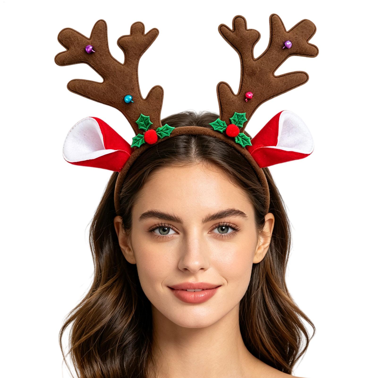 Reindeer Antlers Headband - Noel Geyiği Boynuzu Taç, Gerçekçi 3D