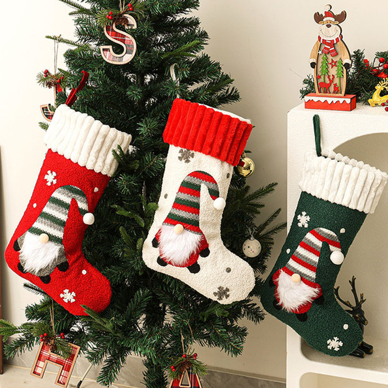 Christmas Stocking Hanging - Yeni, Yumuşak Dokulu Noel Çorabı Süsü,