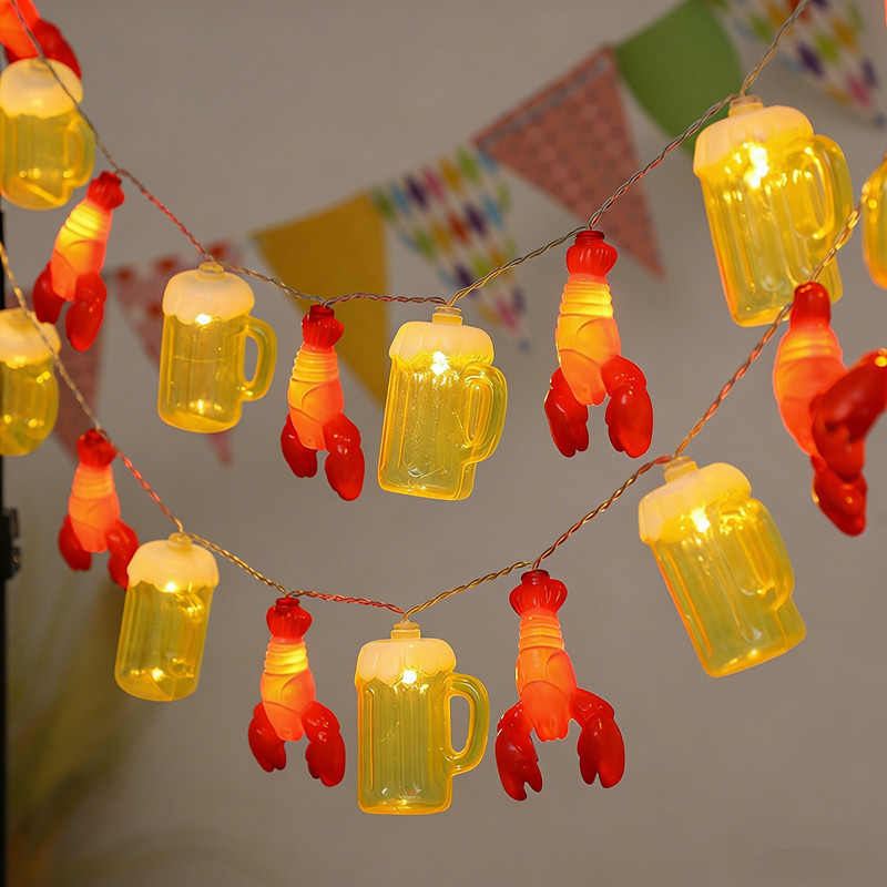 Led Fairy String Lights - Bira Kupa Bardağı ve Istakoz Şeklinde