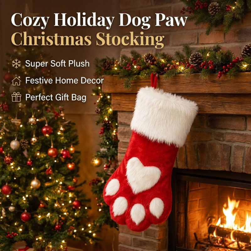 Kışlık Peluş Köpek Pati Şeklin - Christmas Stocking Hanging incelemesi ve fiyatı