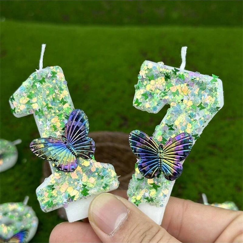 1 adet Yeşil Payetler Numarası - Holiday Candle Set incelemesi ve fiyatı