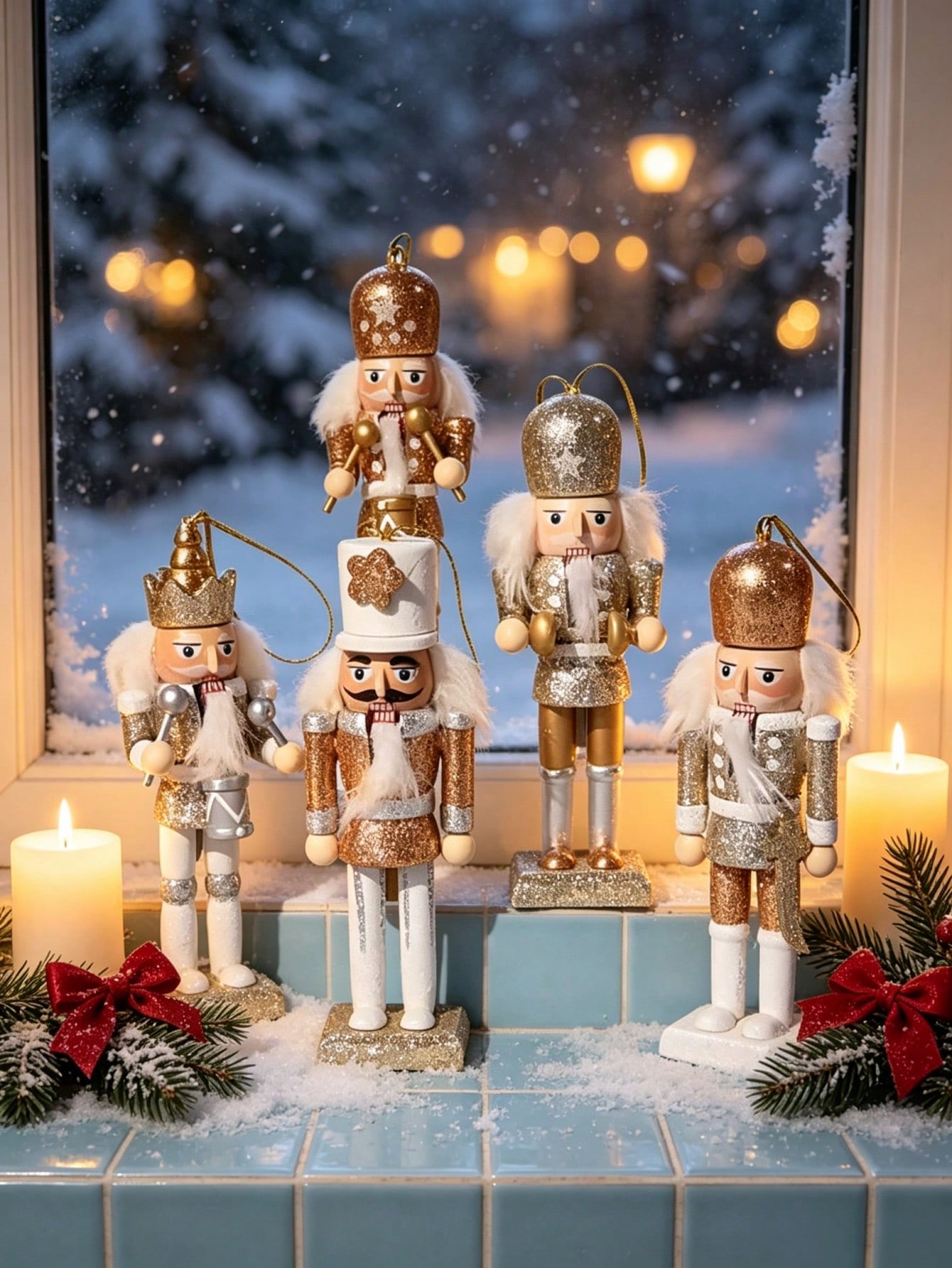 5 adet Şampanya Altın Rengi Si - Nutcracker Figurine incelemesi ve fiyatı